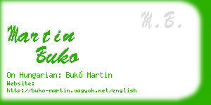 martin buko business card